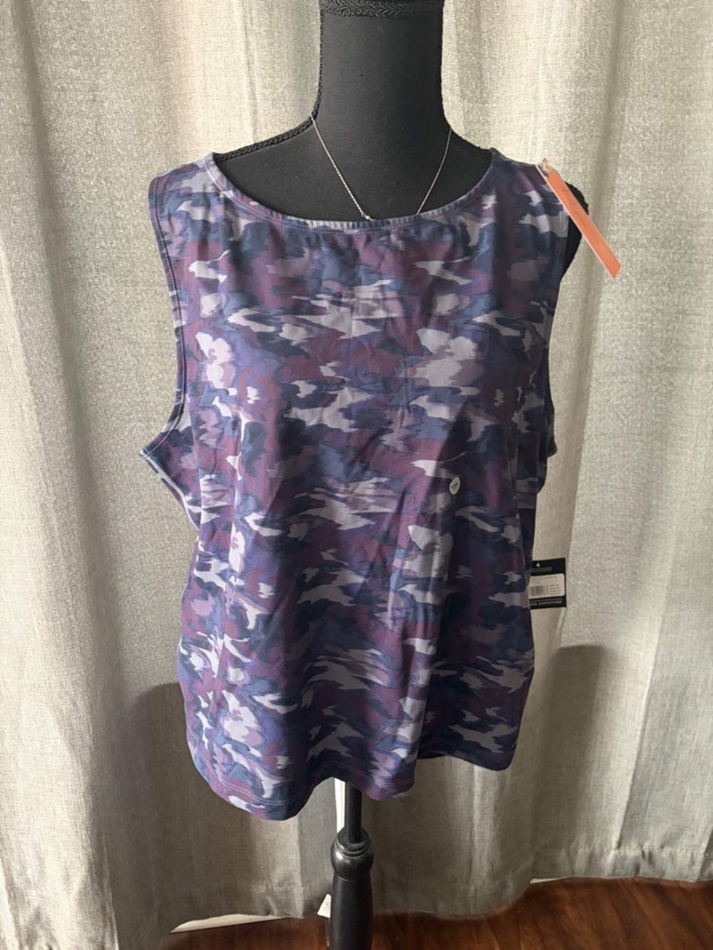 Eddie Bauer Camo-Print Sleeveless Tank Top - Purple